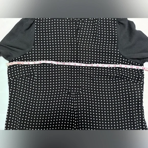 ANN KLEIN Black/ White Long Sleeve Top in XL - Picture 11 of 11